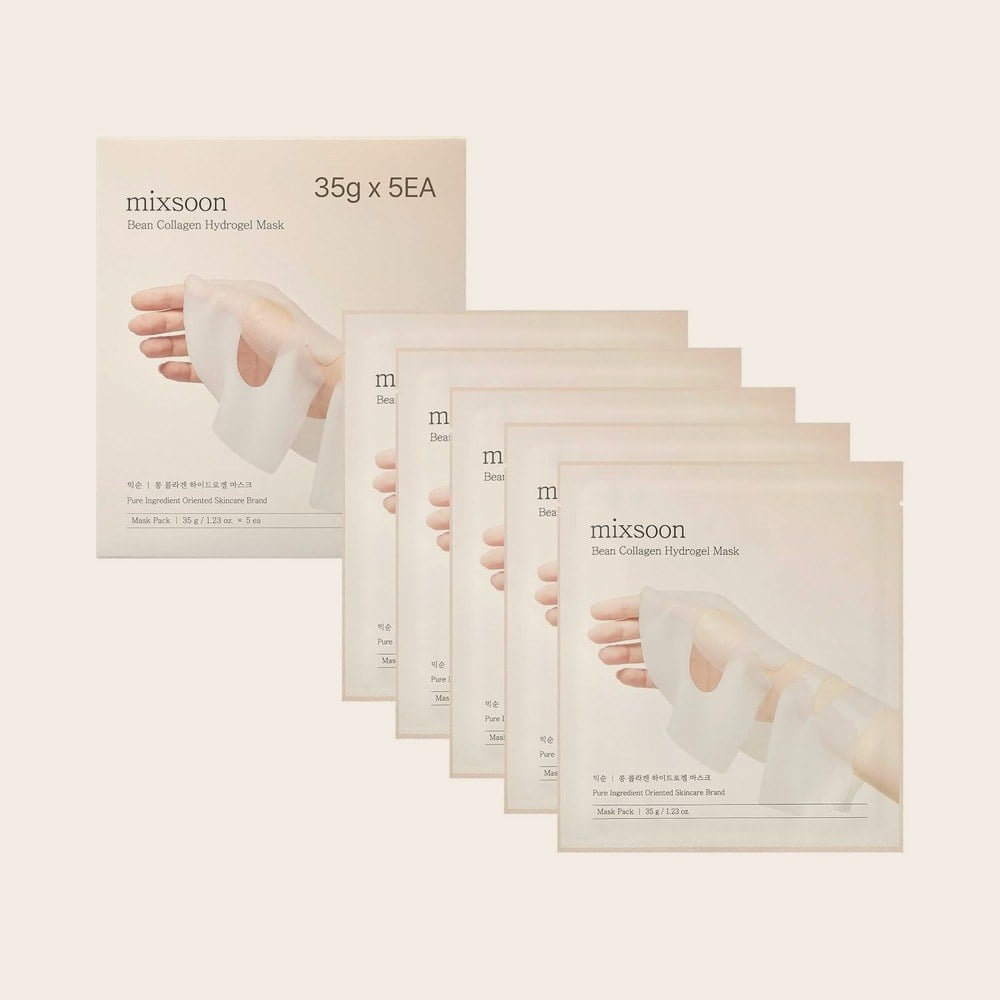 Bean Collagen Hydrogel Mask 35g x 5uds de Mixsoon